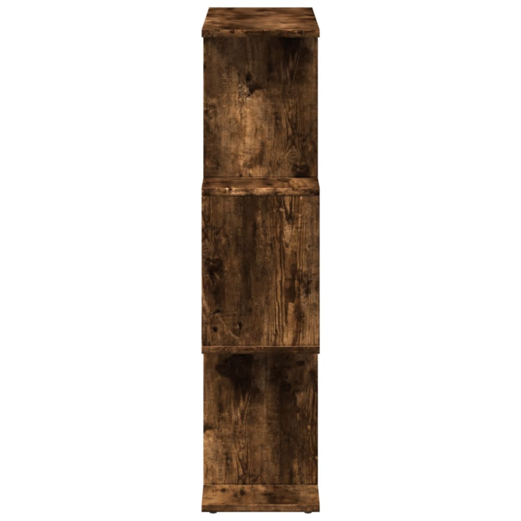 Pregrada / regal za knjige 3 razina hrast 70x24x97 cm drveni