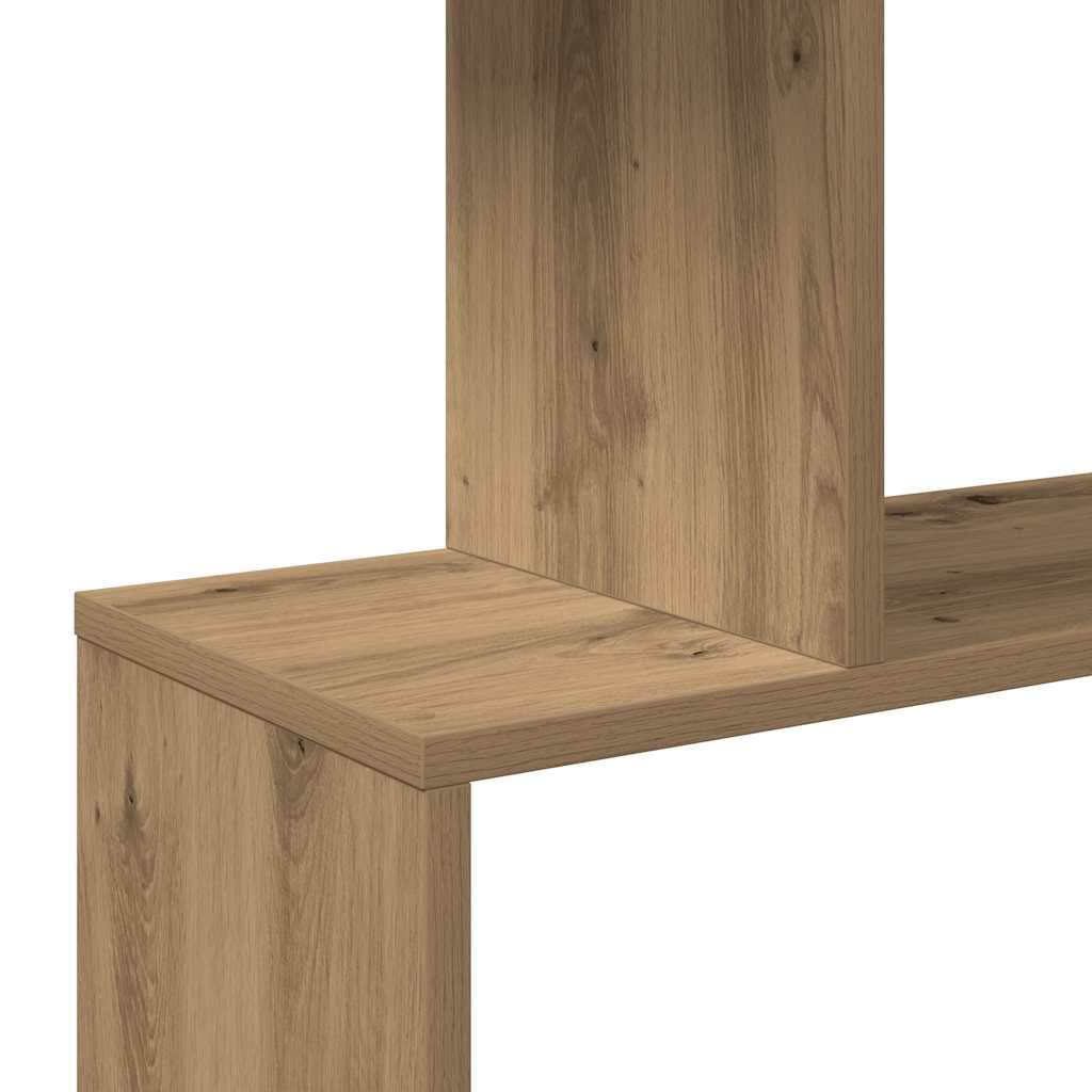 Pregrada / regal za knjige 3 razina hrast 70x24x97 cm drveni