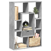 Regal za knjige boja betona 63x20x90 cm konstruirano drvo