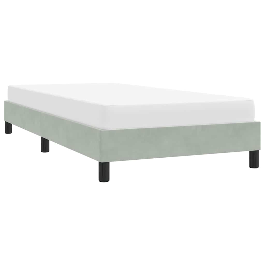 Okvir kreveta bez madraca svijetlo sivi 80x210 cm baršun