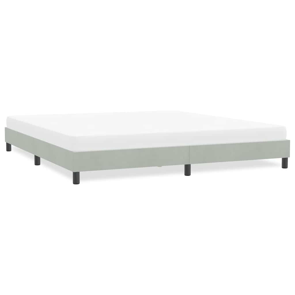 Okvir kreveta bez madraca svijetlo sivi 180x210 cm baršun