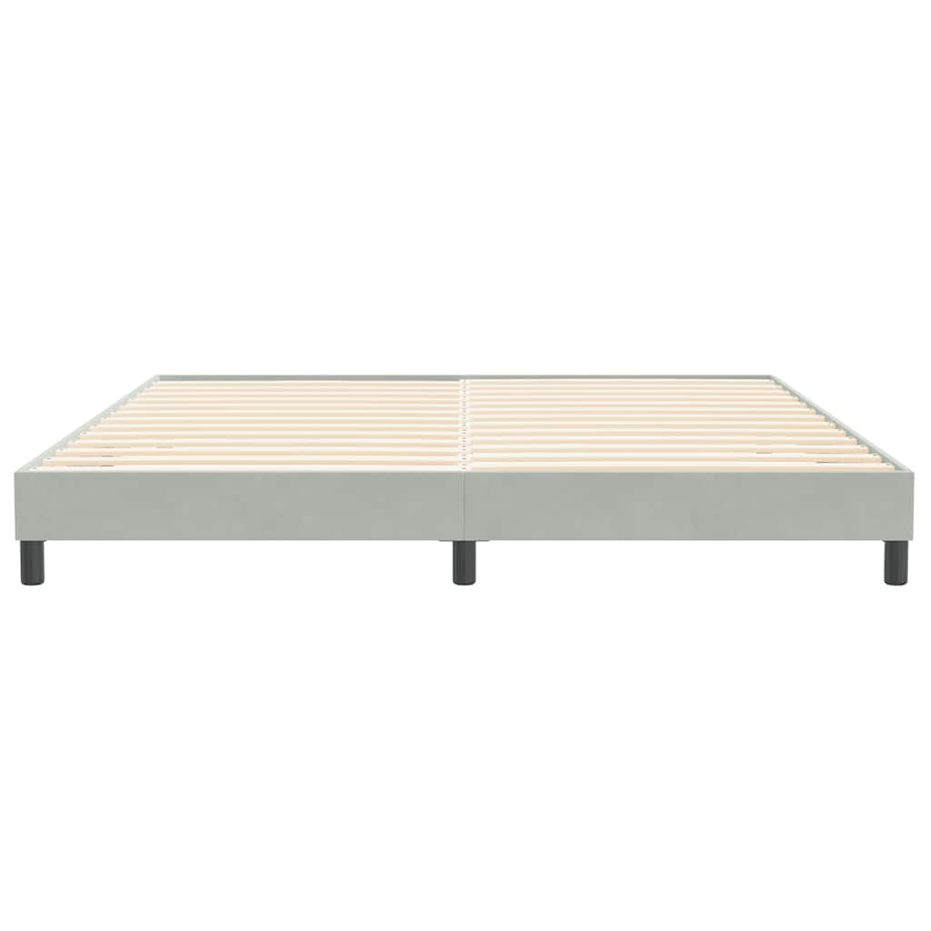 Okvir kreveta bez madraca svijetlo sivi 200x210 cm baršun