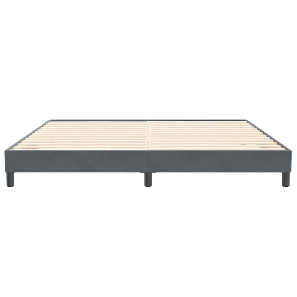 Okvir kreveta bez madraca tamno sivi 200x210 cm baršun