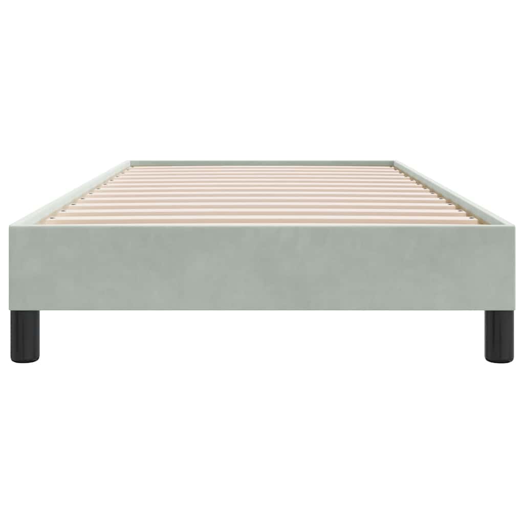 Okvir kreveta bez madraca svijetlo sivi 80x220 cm baršun