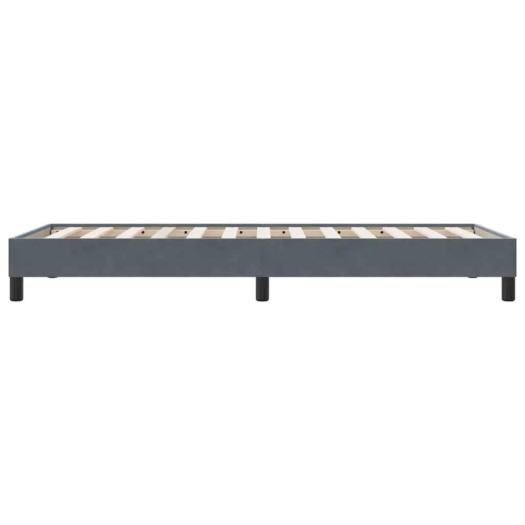 Okvir kreveta bez madraca tamno sivi 80x220 cm baršun
