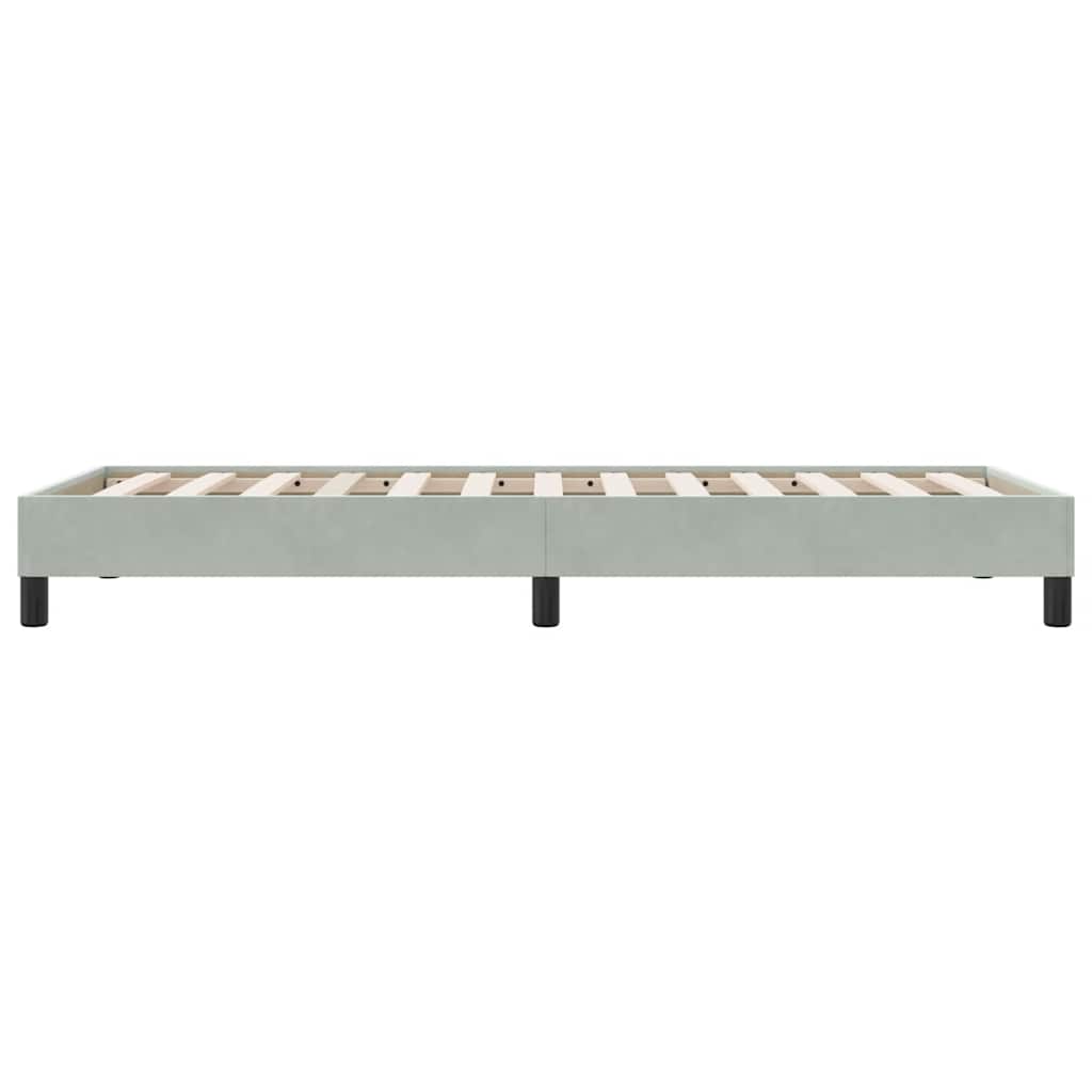 Okvir kreveta bez madraca svijetlo sivi 90x220 cm baršun