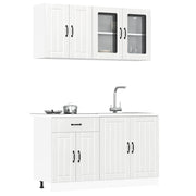 Set kuhinjskih ormarića od 4 dijela "Lucca" od visokosjajnog bijelog inženjerskog drva