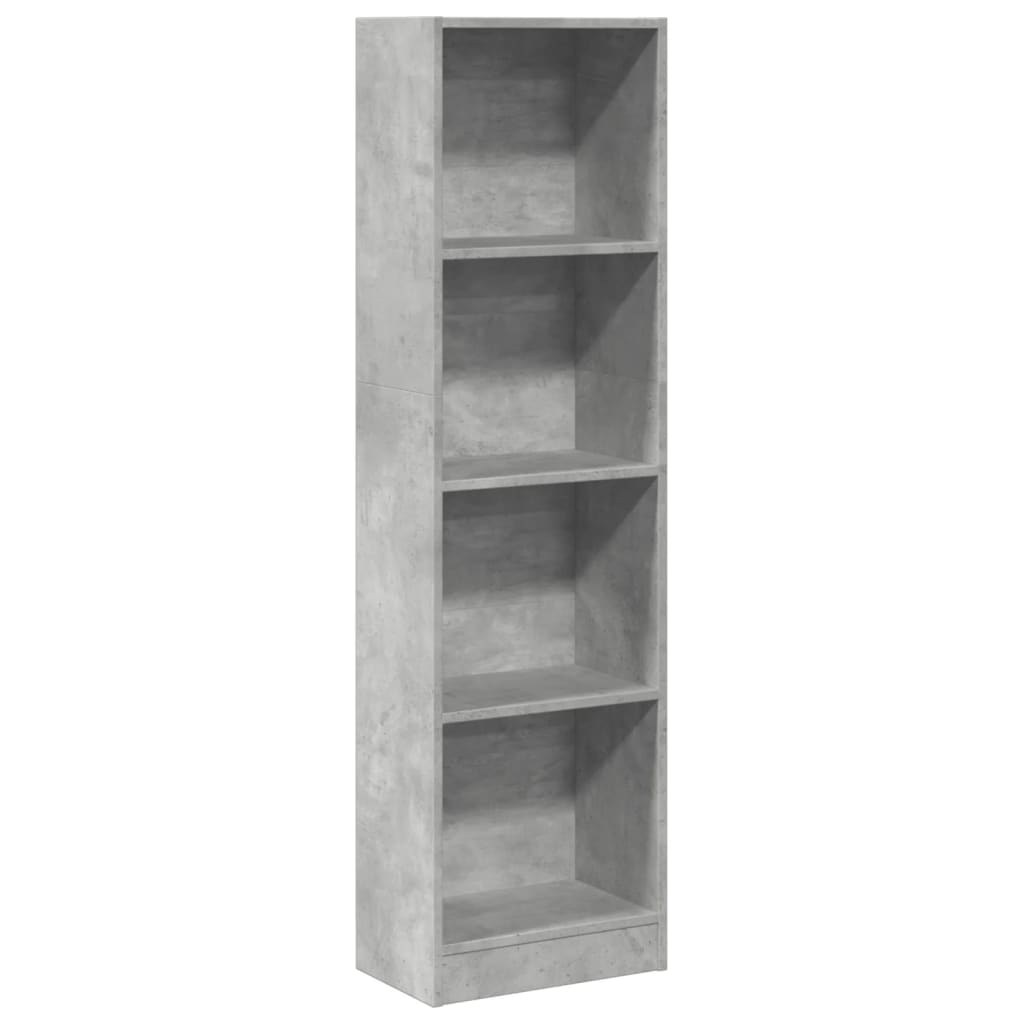 Regal za knjige boja betona 40x24x143 cm konstruirano drvo