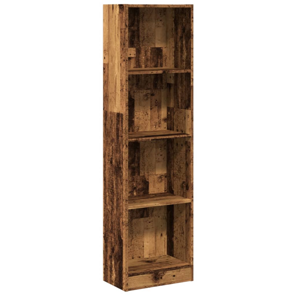 Regal za knjige boja starog drva 40x24x176 cm drveni