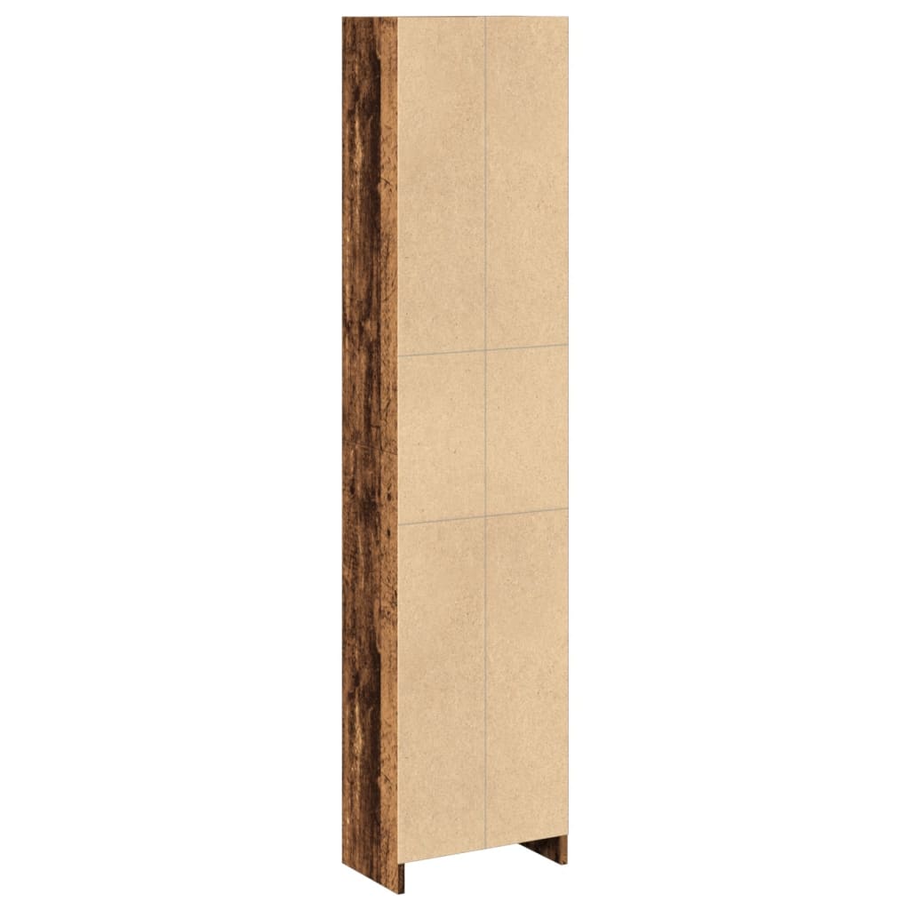 Regal za knjige boja starog drva 40x24x176 cm drveni