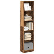 Regal za knjige boja starog drva 40x24x176 cm drveni