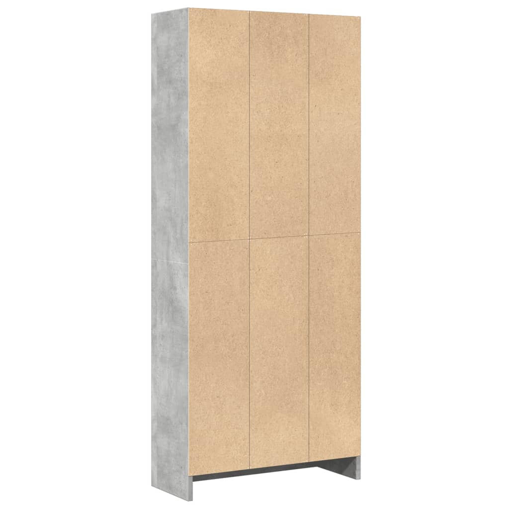Regal za knjige boja betona 60x24x143 cm konstruirano drvo