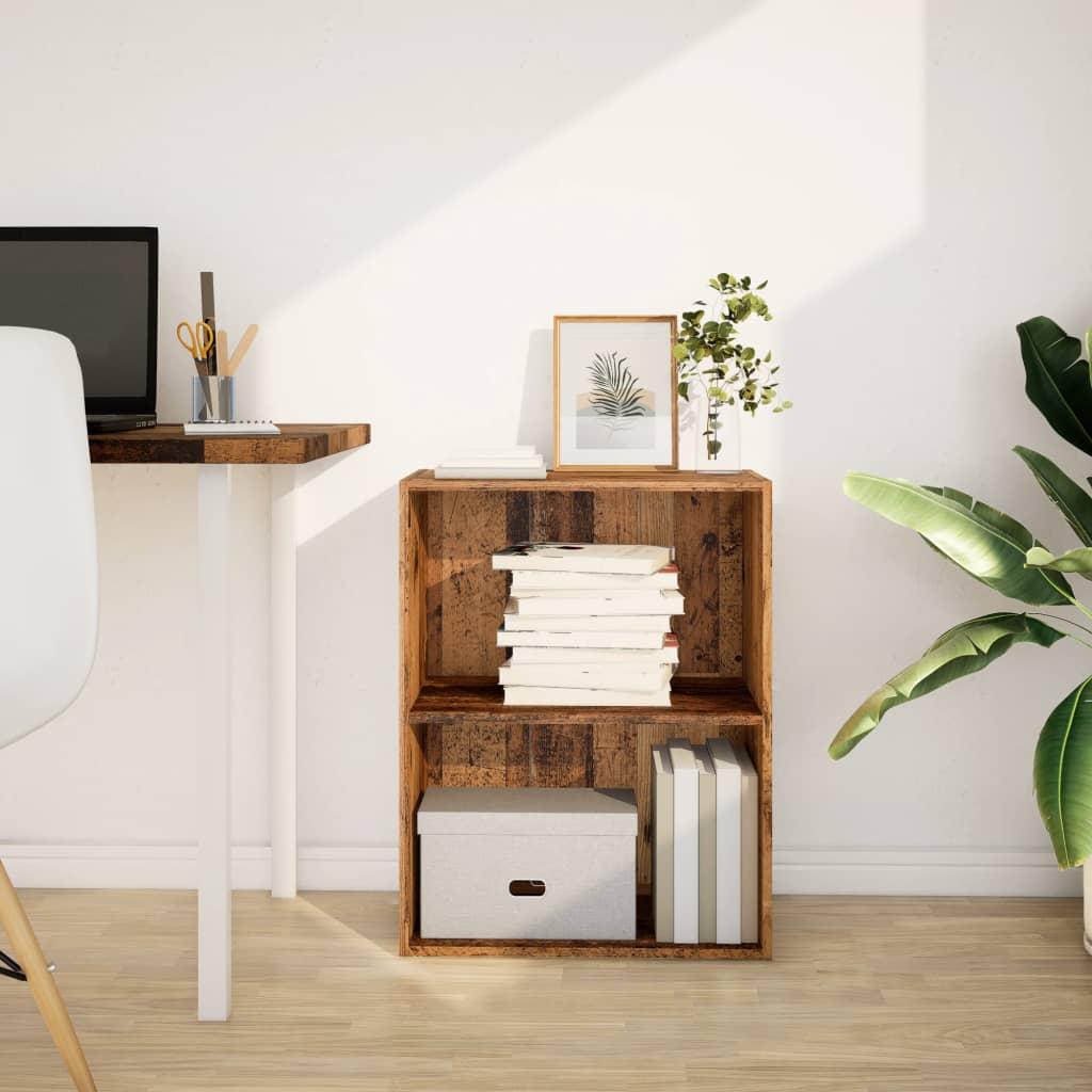 Regal za knjige boja starog drva 60x30x77 cm konstruirano drvo