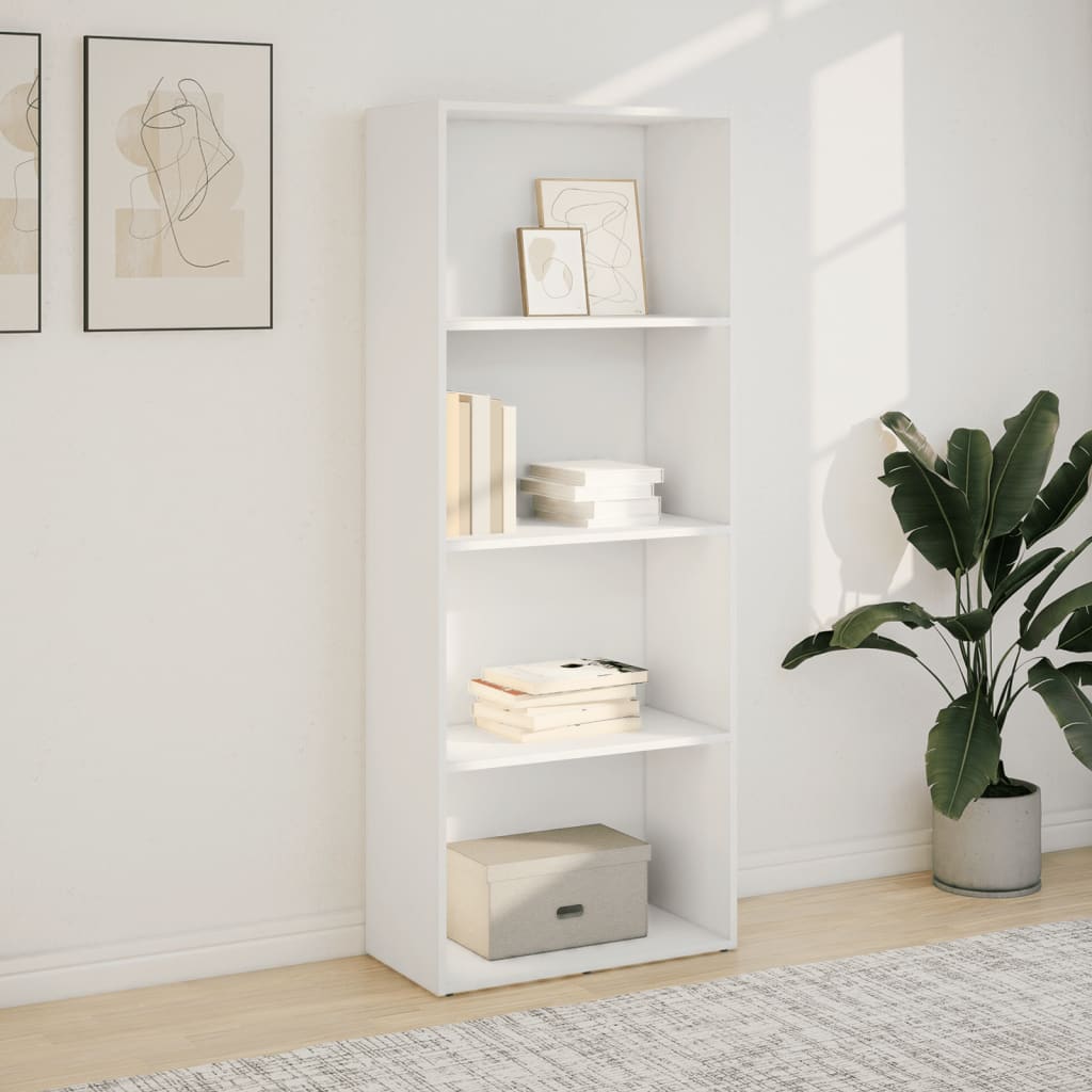 Regal za knjige bijeli 60x30x152 cm od konstruiranog drva