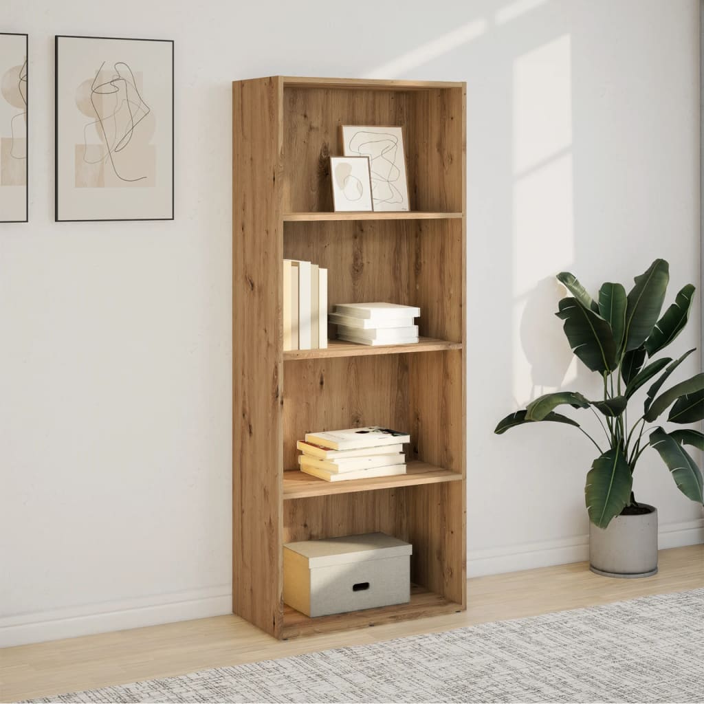 Regal za knjige boja artisian hrast 60x30x152 cm drveni