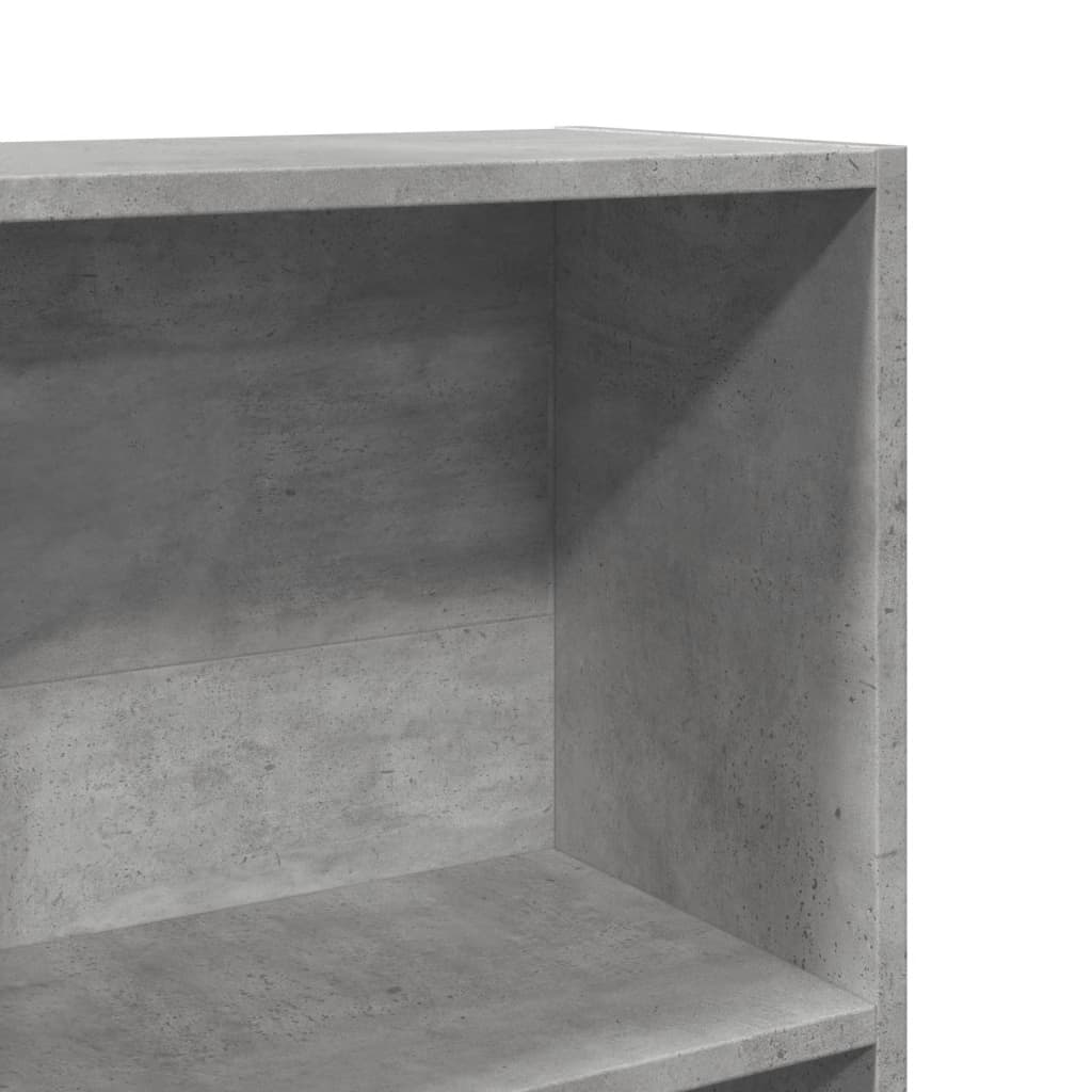 Regal za knjige siva boja betona 80x30x152 cm konstruirano drvo