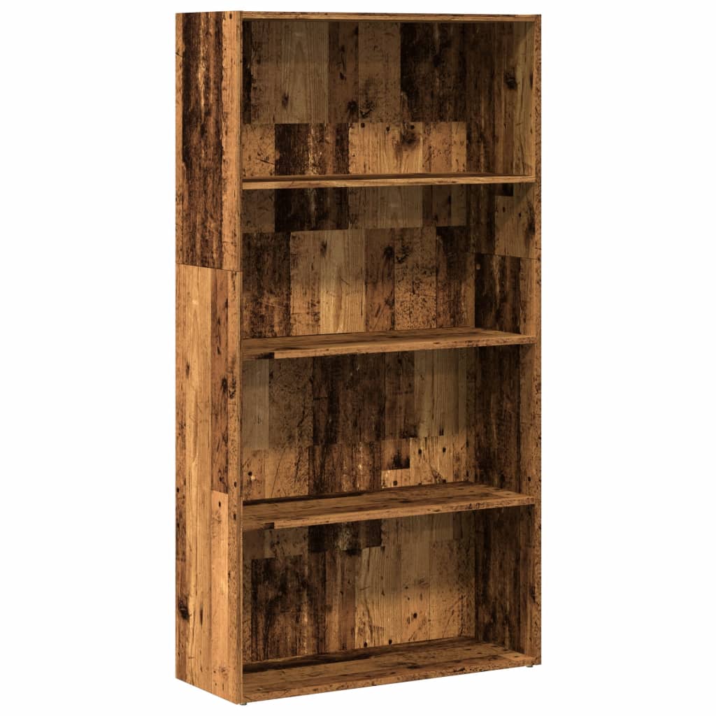 Regal za knjige boja staro drvo 80x30x152 cm konstruirano drvo