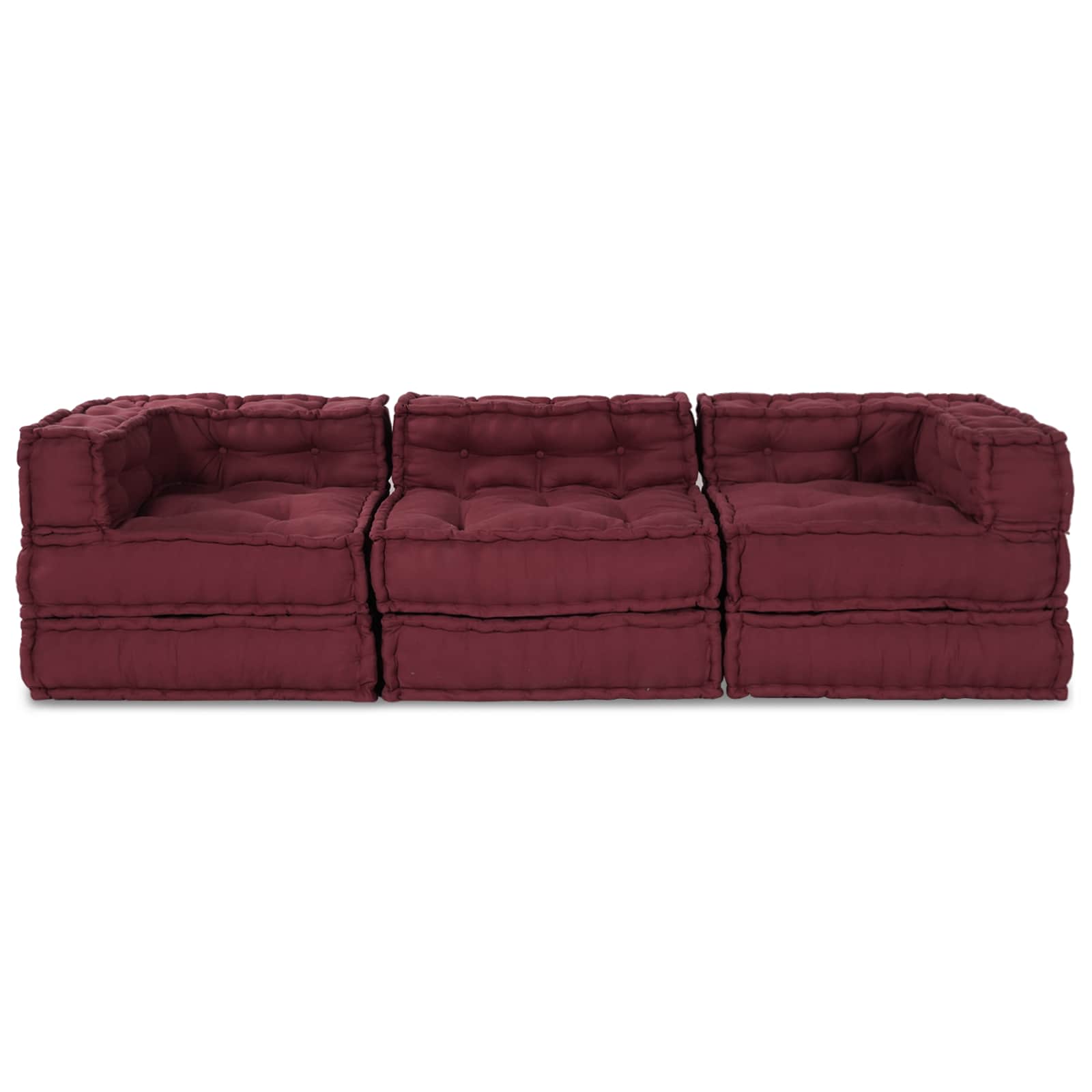 Modularna sofa 3 pcs Bordo Tkanina