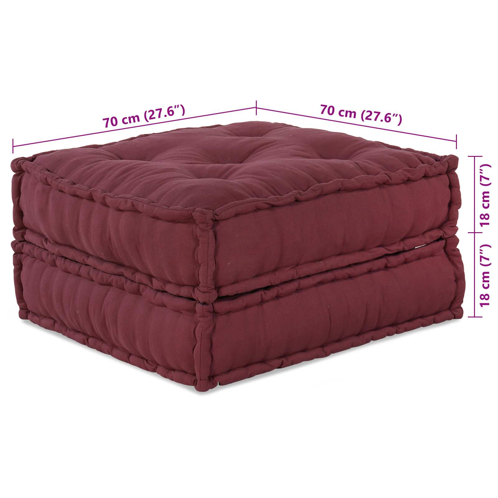 Modularna sofa 2 pcs Bordo 140 x 70 x 36 cm Tkanina