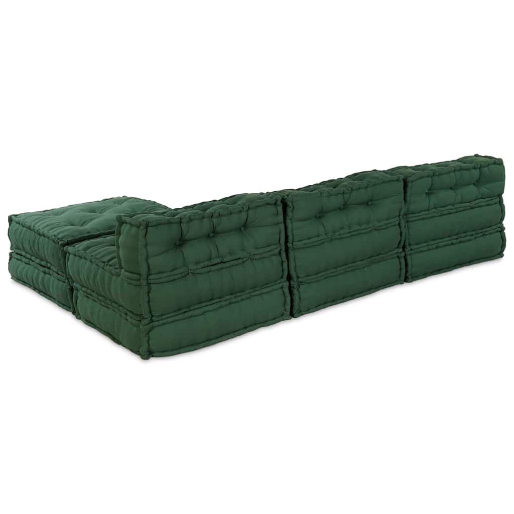 Modularna sofa 4 pcs Zelena Tkanina