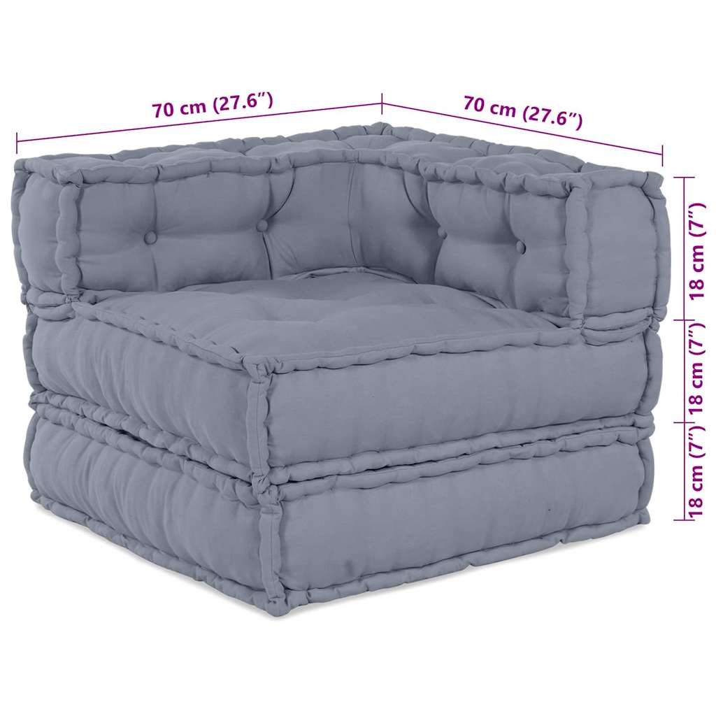 Modularna sofa 3 pcs Siva Tkanina