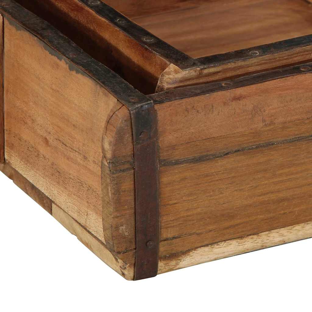 Pladanj 2 pcs Smeđa 29 x 31 x 10 cm Čvrsto drvo iz reciklaže