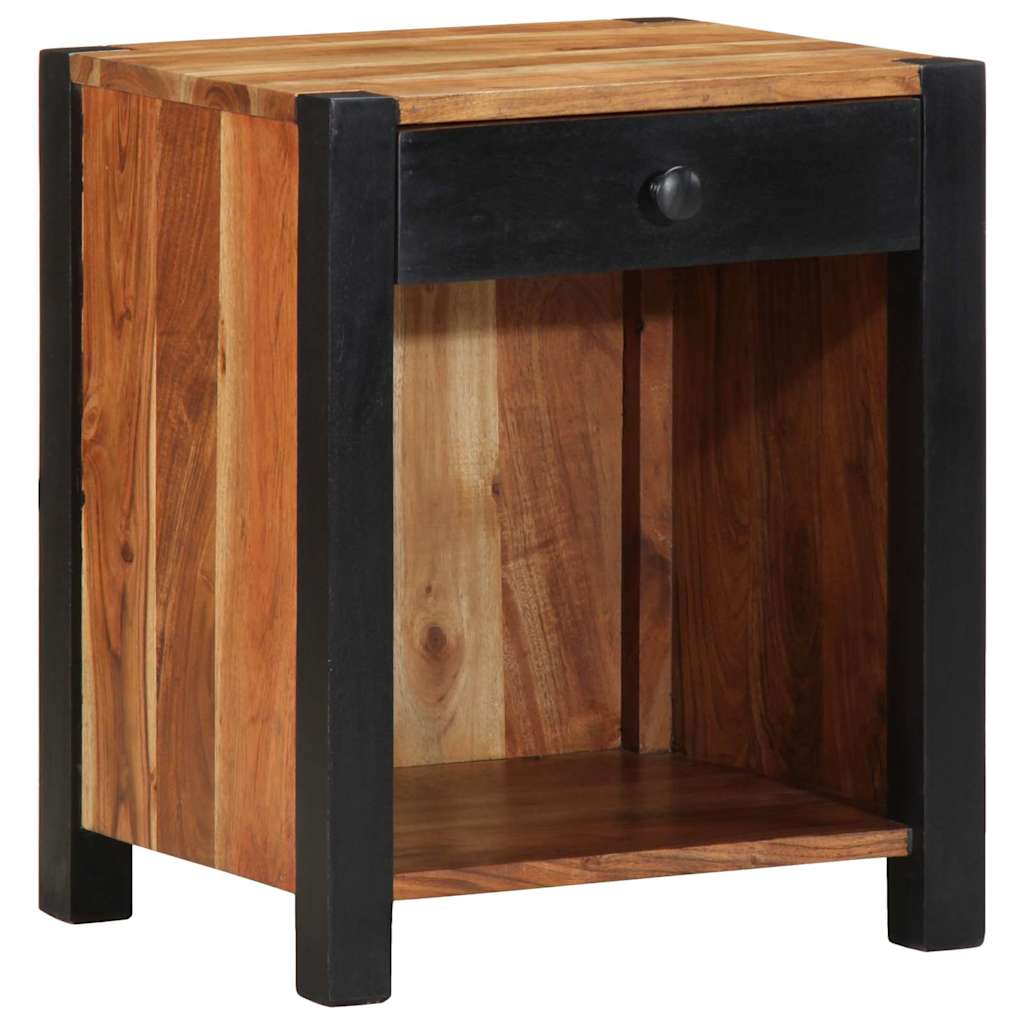 Noćni ormar 2 pcs Smeđa 40 x 35 x 50 cm Čvrsto drvo akacije