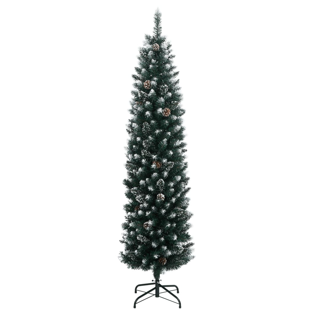 Umjetno tanko božićno drvce s 300 LED žarulja 210 cm
