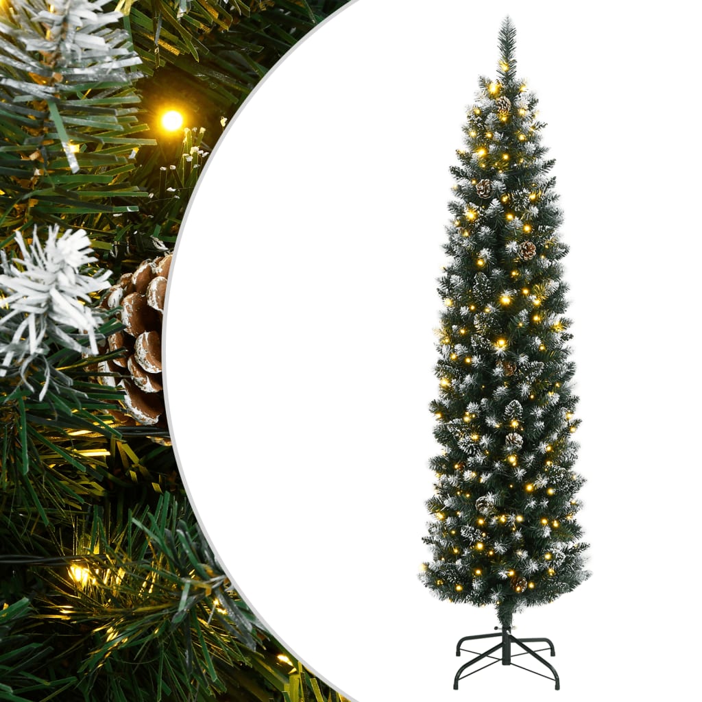 Umjetno tanko božićno drvce s 300 LED žarulja 240 cm