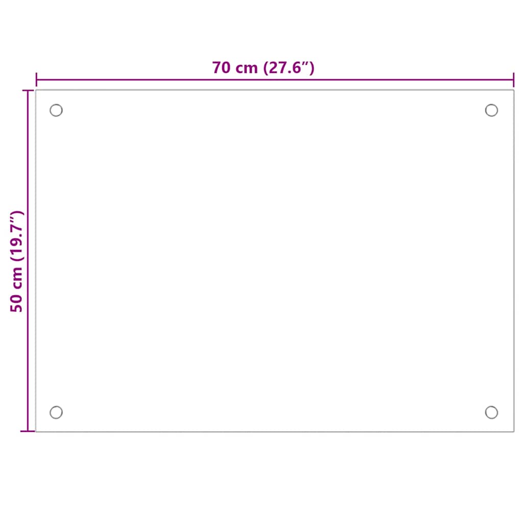 Kuhinjske zaštite od prskanja 2 kom crne 70 x 50 cm staklene
