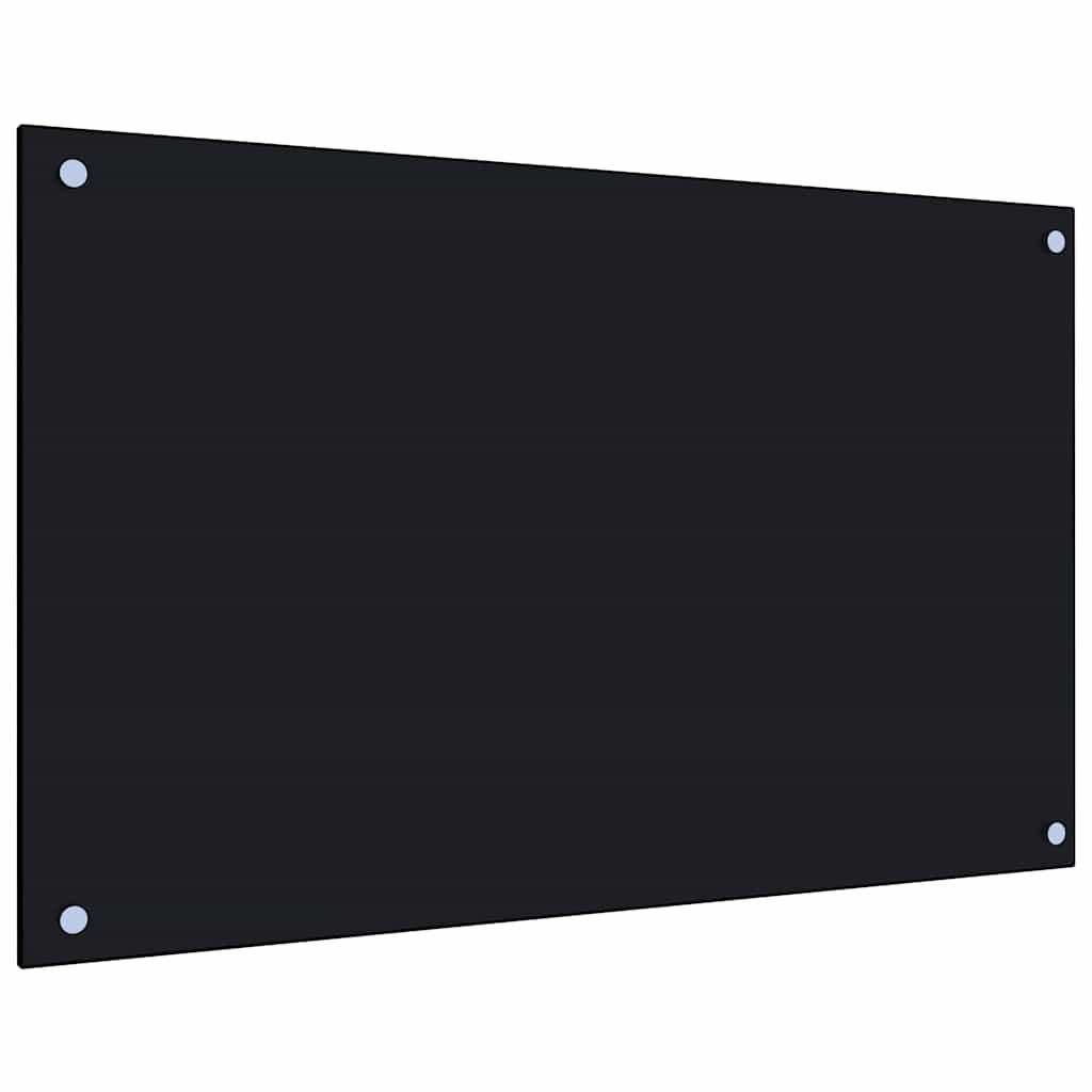 Kuhinjske zaštite od prskanja 2 kom crne 80 x 50 cm staklene