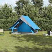 Obiteljski šator s krovom Plava i siva 220 x 220 x 184 cm