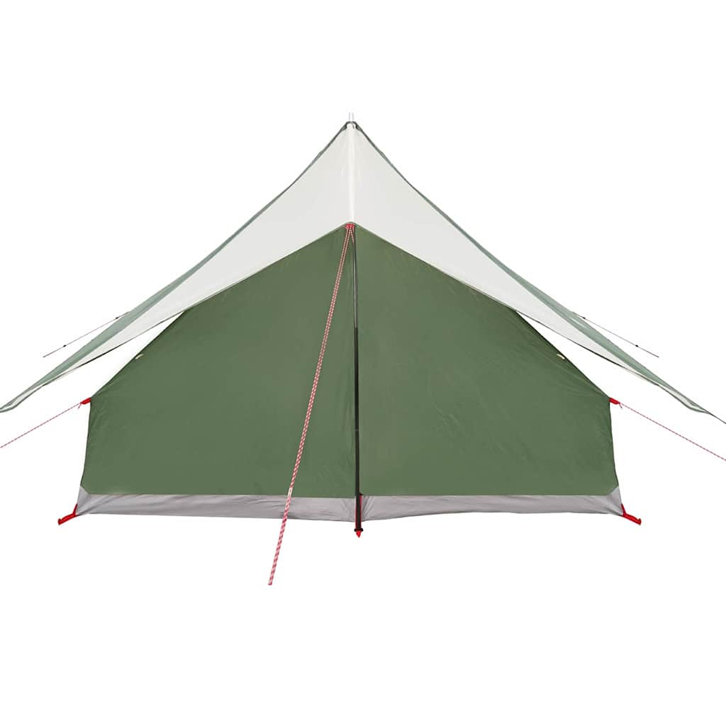 Obiteljski šator s krovom Zelena i bijela 256 x 256 x 185 cm