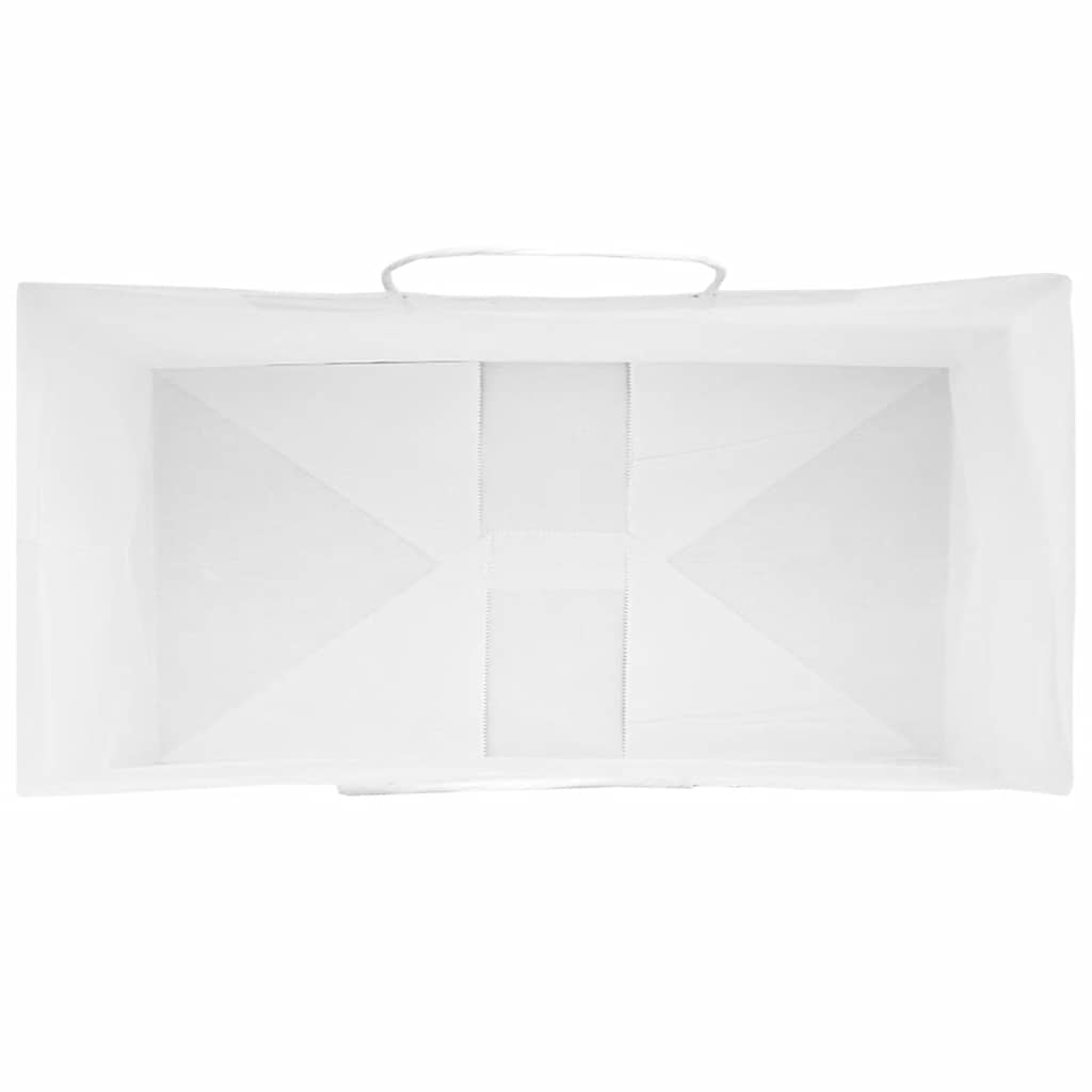 Papirnate vrećice 50 kom s ručkama bijele 21x11x31 cm