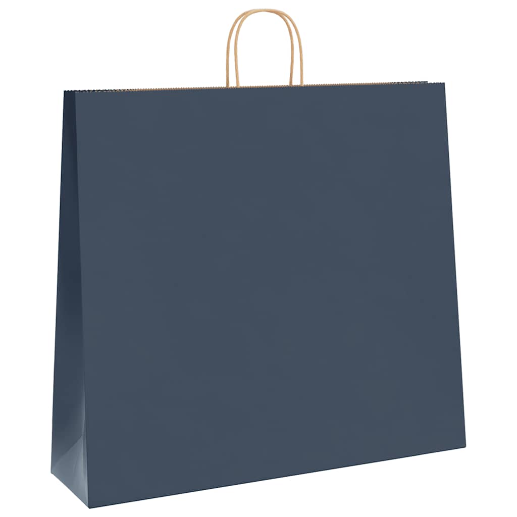Papirnate vrećice 250 kom s ručkama plave 54x15x49 cm