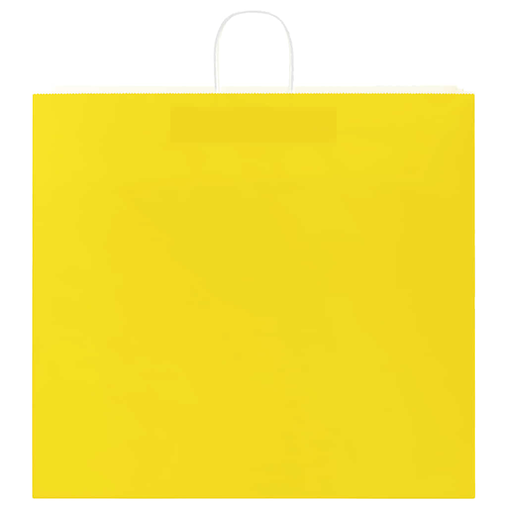 Papirnate vrećice 250 kom s ručkama žute 54x15x49 cm