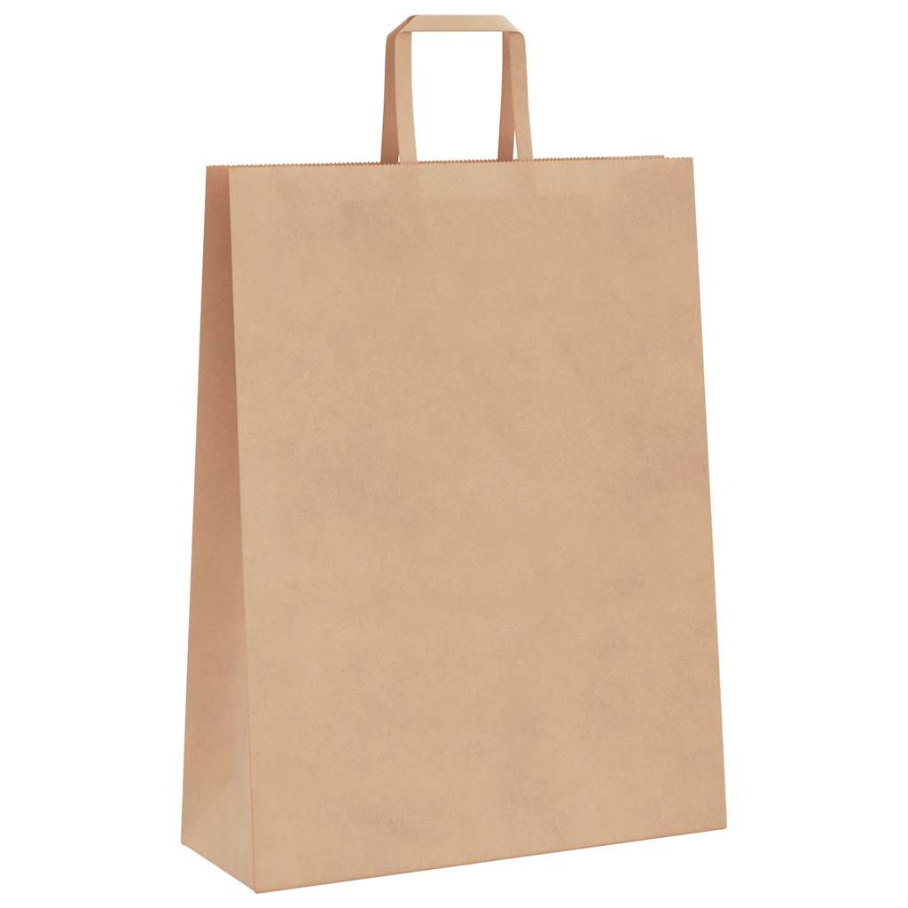 Papirnate vrećice 250 kom s ručkama smeđe 32x12x42 cm