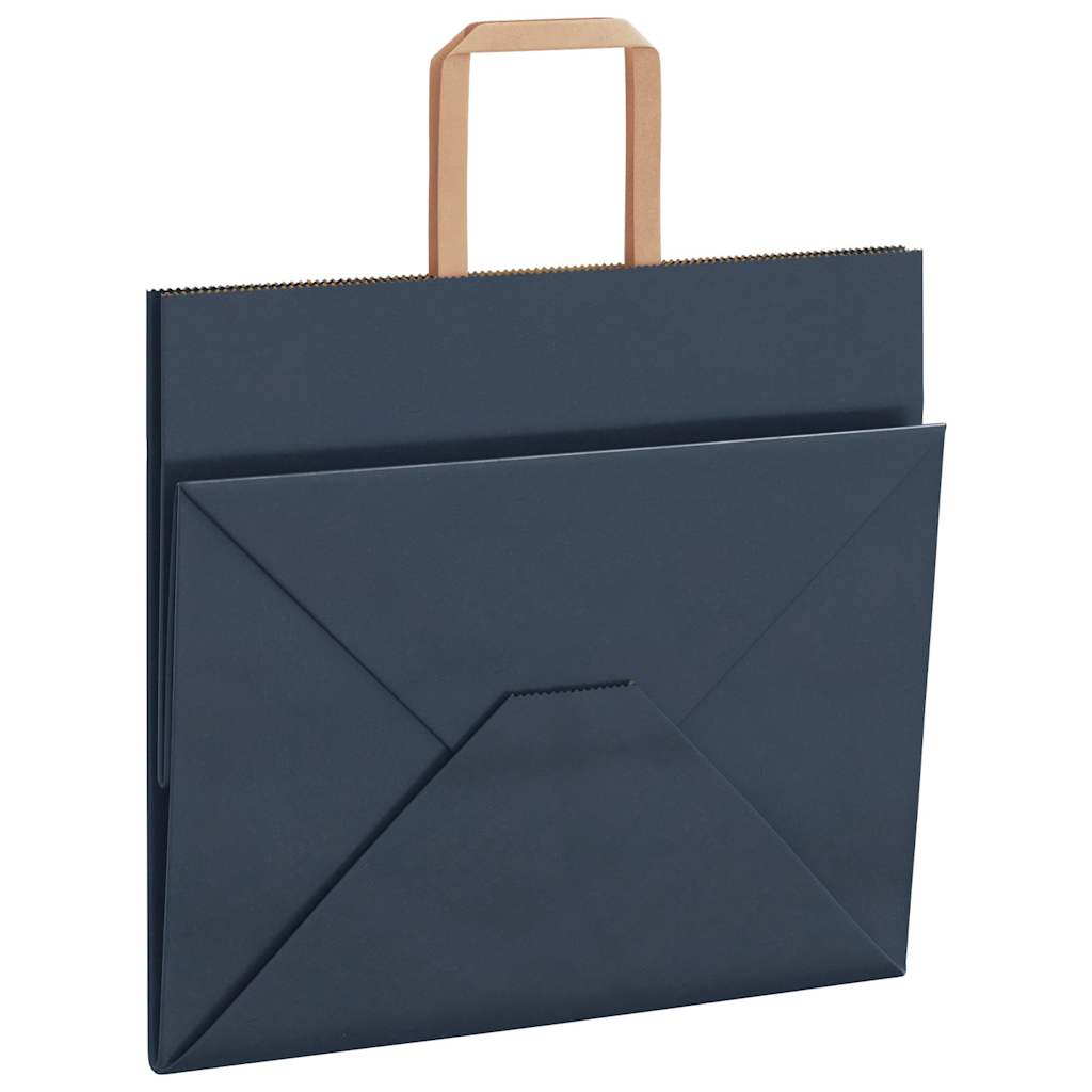 Papirnate vrećice 250 kom s ručkama plave 32x22x28 cm