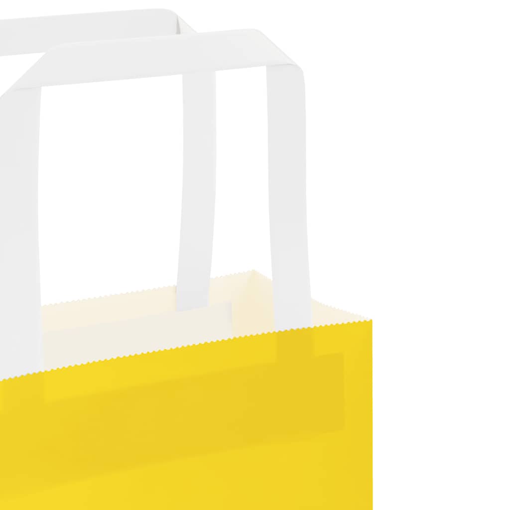 Papirnate vrećice 50 kom s ručkama žute 26x12x35 cm