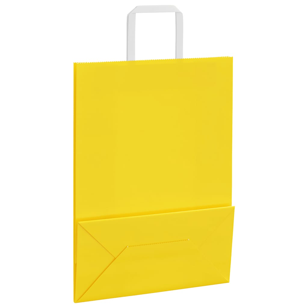 Papirnate vrećice 50 kom s ručkama žute 26x12x35 cm
