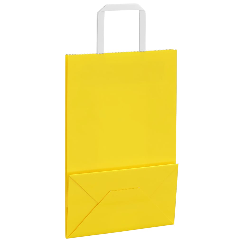 Papirnate vrećice 250 kom s ručkama žute 21x11x31 cm