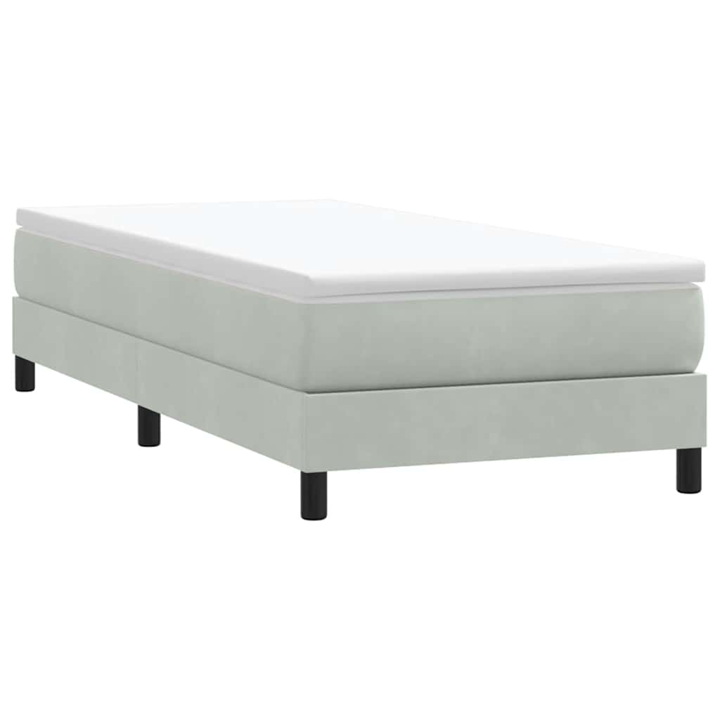 Box Spring krevet bez madraca svijetlo sivi 80x210 cm samt