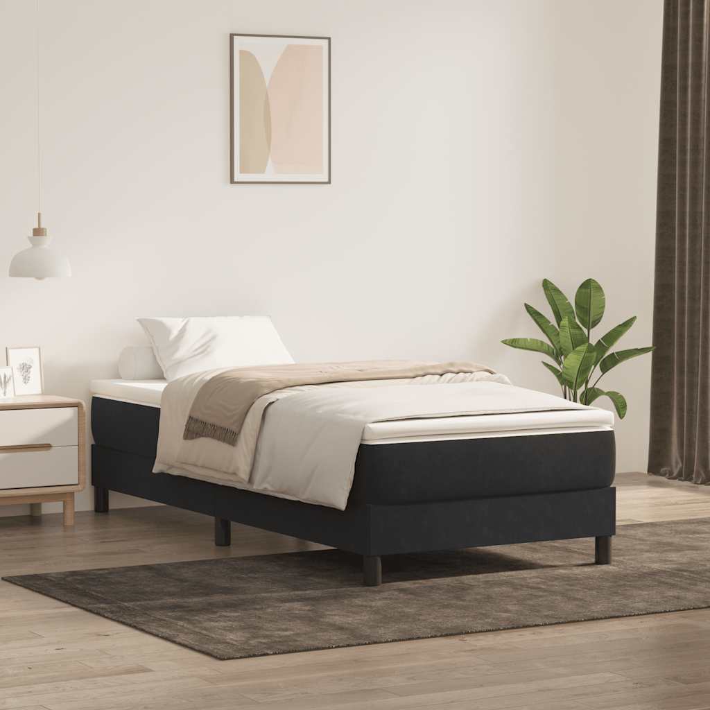 Box Spring krevet bez madraca crni 80x210 cm samt