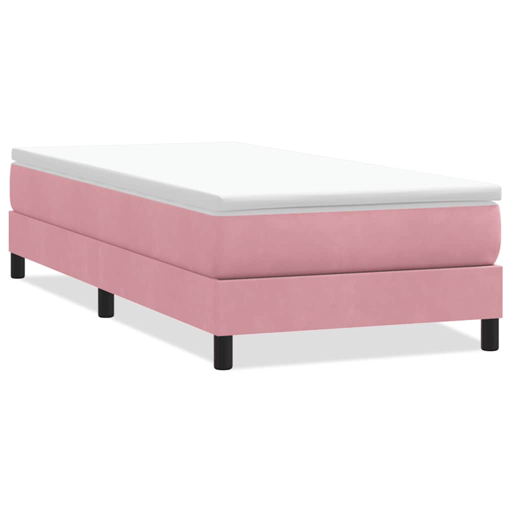 Box Spring krevet bez madraca ružičasti 80x210 cm samt
