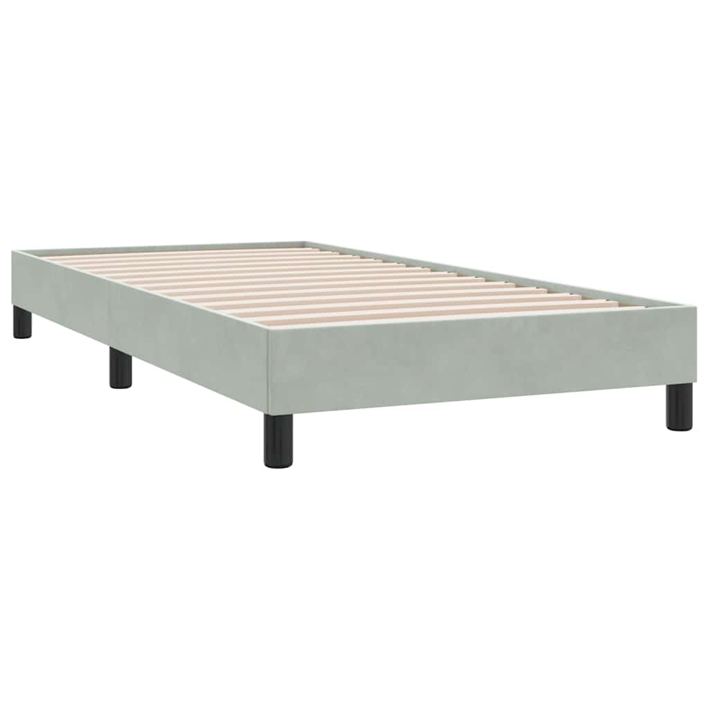 Box Spring krevet bez madraca svijetlo sivi 90x210 cm samt