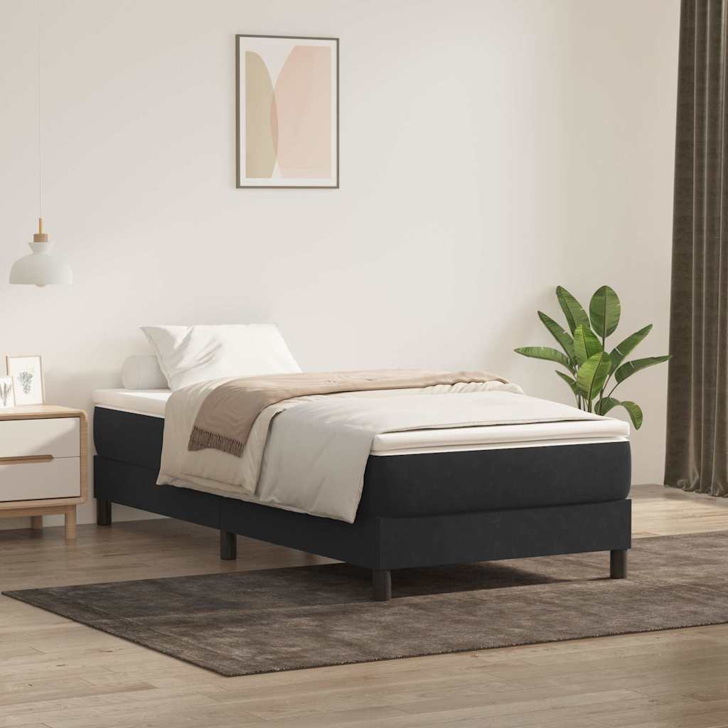 Box Spring krevet bez madraca crni 90x210 cm samt