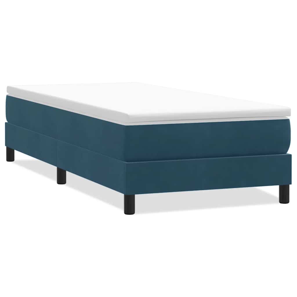 Box Spring krevet bez madraca tamnoplavi 90x210 cm samt