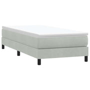 Box Spring krevet bez madraca svijetlo sivi 100x210 cm samt