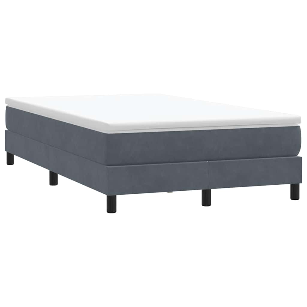 Box Spring krevet bez madraca tamno sivi 120x210 cm samt