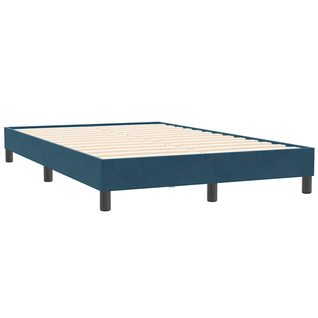 Box Spring krevet bez madraca tamnoplavi 120x210 cm samt